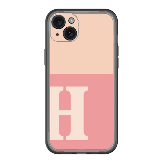 スリムプロテクションプレミアムケース［ オリジナル - initial two tone - H pink ］