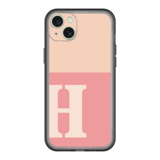 スリムプロテクションプレミアムケース［ オリジナル - initial two tone - H pink ］