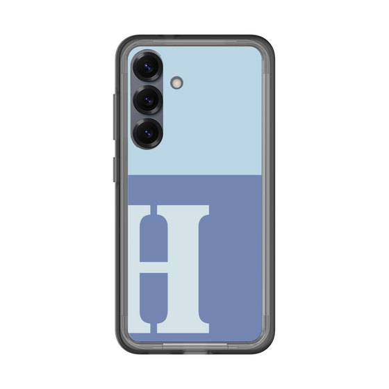 スリムプロテクションプレミアムケース［ オリジナル - initial two tone - H blue ］