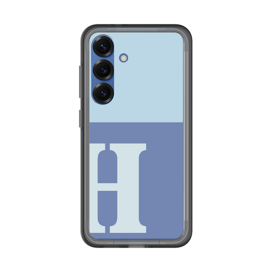 スリムプロテクションプレミアムケース［ オリジナル - initial two tone - H blue ］