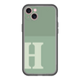 スリムプロテクションプレミアムケース［ オリジナル - initial two tone - H green ］