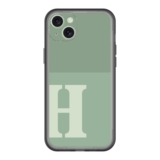 スリムプロテクションプレミアムケース［ オリジナル - initial two tone - H green ］