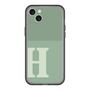 スリムプロテクションプレミアムケース［ オリジナル - initial two tone - H green ］