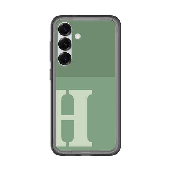 スリムプロテクションプレミアムケース［ オリジナル - initial two tone - H green ］