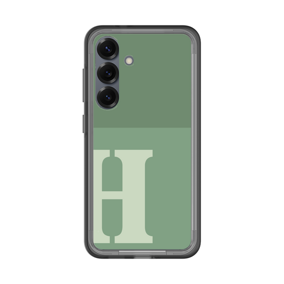 スリムプロテクションプレミアムケース［ オリジナル - initial two tone - H green ］