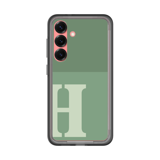 スリムプロテクションプレミアムケース［ オリジナル - initial two tone - H green ］
