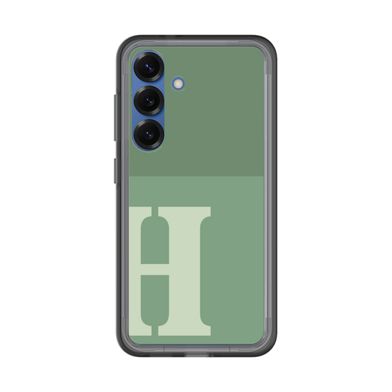 スリムプロテクションプレミアムケース［ オリジナル - initial two tone - H green ］