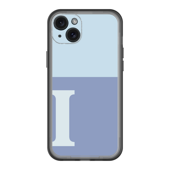 スリムプロテクションプレミアムケース［ オリジナル - initial two tone - I blue ］