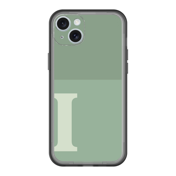 スリムプロテクションプレミアムケース［ オリジナル - initial two tone - I green ］