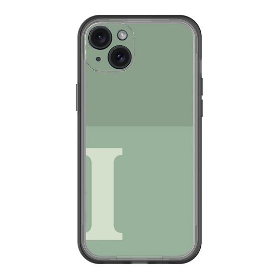 スリムプロテクションプレミアムケース［ オリジナル - initial two tone - I green ］