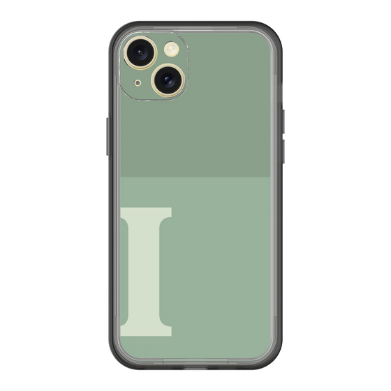 スリムプロテクションプレミアムケース［ オリジナル - initial two tone - I green ］
