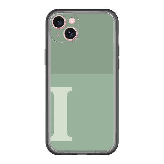 スリムプロテクションプレミアムケース［ オリジナル - initial two tone - I green ］