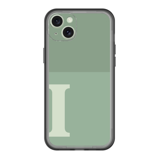 スリムプロテクションプレミアムケース［ オリジナル - initial two tone - I green ］