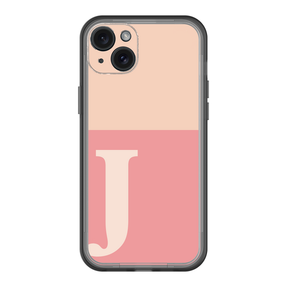 スリムプロテクションプレミアムケース［ オリジナル - initial two tone - J pink ］