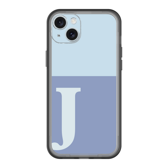 スリムプロテクションプレミアムケース［ オリジナル - initial two tone - J blue ］