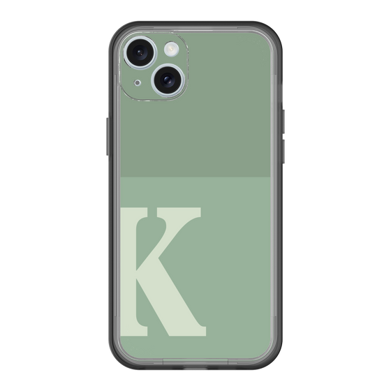 スリムプロテクションプレミアムケース［ オリジナル - initial two tone - K green ］