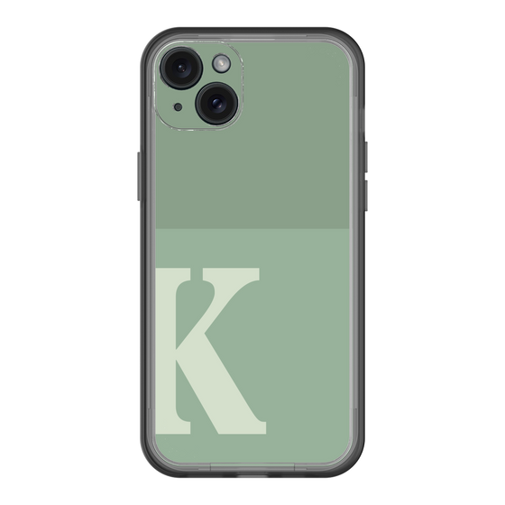 スリムプロテクションプレミアムケース［ オリジナル - initial two tone - K green ］
