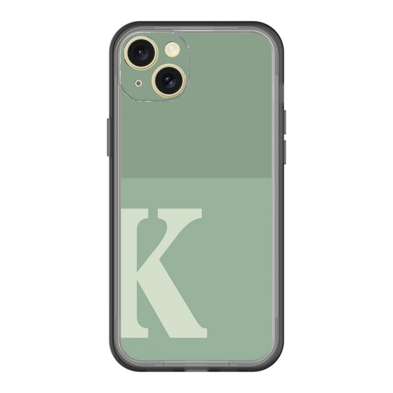 スリムプロテクションプレミアムケース［ オリジナル - initial two tone - K green ］