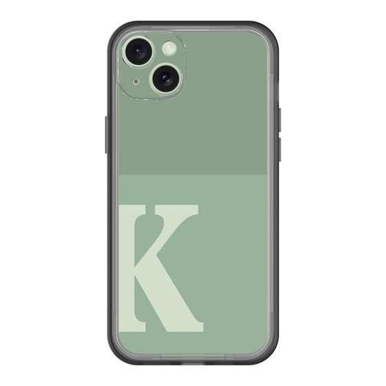 スリムプロテクションプレミアムケース［ オリジナル - initial two tone - K green ］