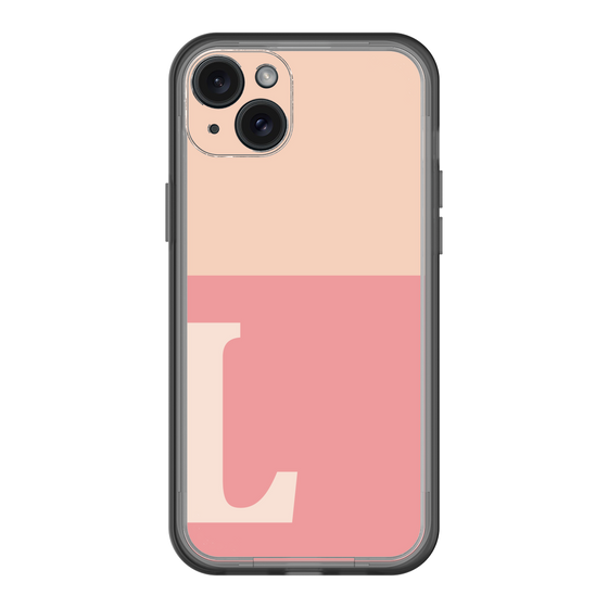 スリムプロテクションプレミアムケース［ オリジナル - initial two tone - L pink ］