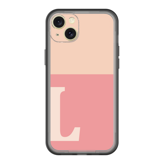 スリムプロテクションプレミアムケース［ オリジナル - initial two tone - L pink ］