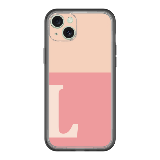 スリムプロテクションプレミアムケース［ オリジナル - initial two tone - L pink ］