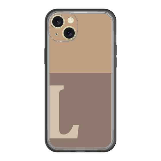 スリムプロテクションプレミアムケース［ オリジナル - initial two tone - L brown ］