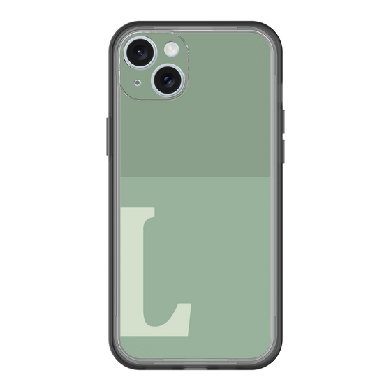 スリムプロテクションプレミアムケース［ オリジナル - initial two tone - L green ］