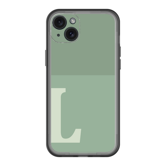 スリムプロテクションプレミアムケース［ オリジナル - initial two tone - L green ］