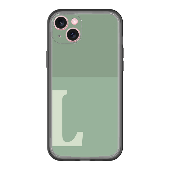 スリムプロテクションプレミアムケース［ オリジナル - initial two tone - L green ］