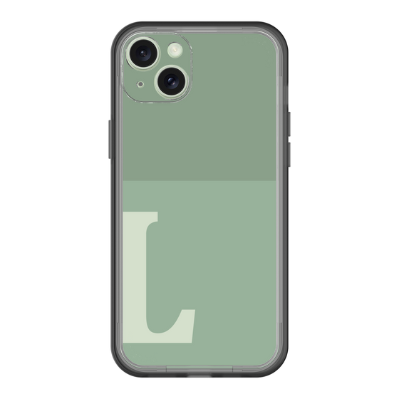 スリムプロテクションプレミアムケース［ オリジナル - initial two tone - L green ］