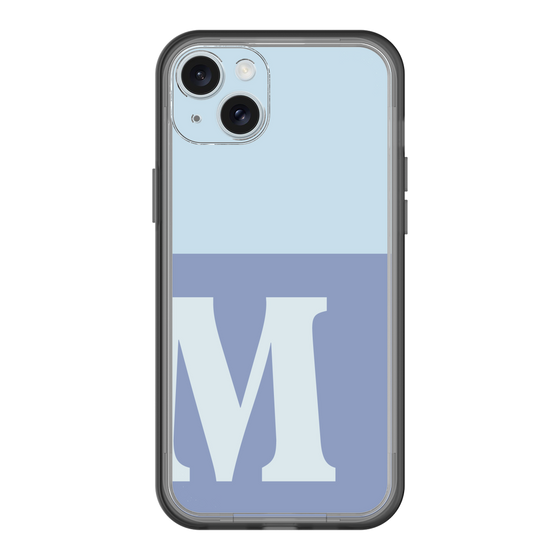 スリムプロテクションプレミアムケース［ オリジナル - initial two tone - M blue ］