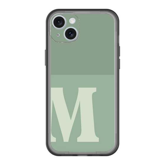 スリムプロテクションプレミアムケース［ オリジナル - initial two tone - M green ］