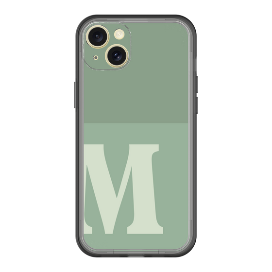 スリムプロテクションプレミアムケース［ オリジナル - initial two tone - M green ］