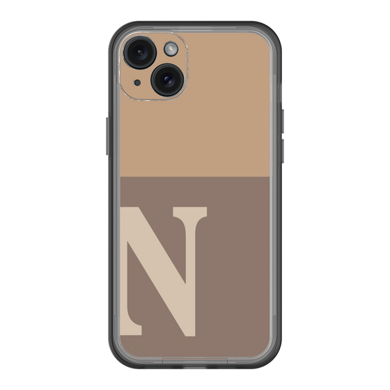 スリムプロテクションプレミアムケース［ オリジナル - initial two tone - N brown ］
