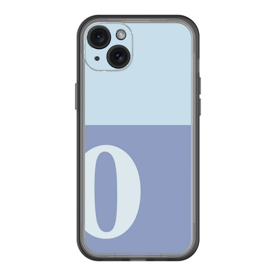 スリムプロテクションプレミアムケース［ オリジナル - initial two tone - O blue ］