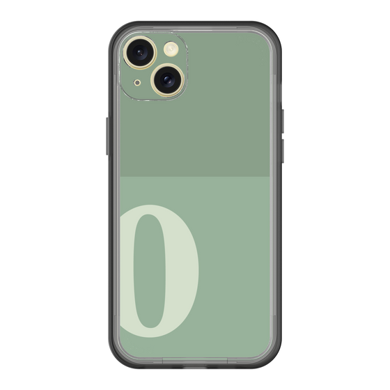 スリムプロテクションプレミアムケース［ オリジナル - initial two tone - O green ］