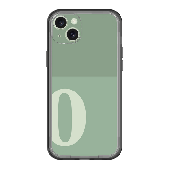 スリムプロテクションプレミアムケース［ オリジナル - initial two tone - O green ］