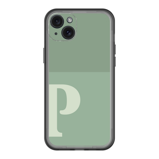 スリムプロテクションプレミアムケース［ オリジナル - initial two tone - P green ］