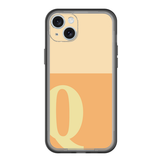スリムプロテクションプレミアムケース［ オリジナル - initial two tone - Q orange ］