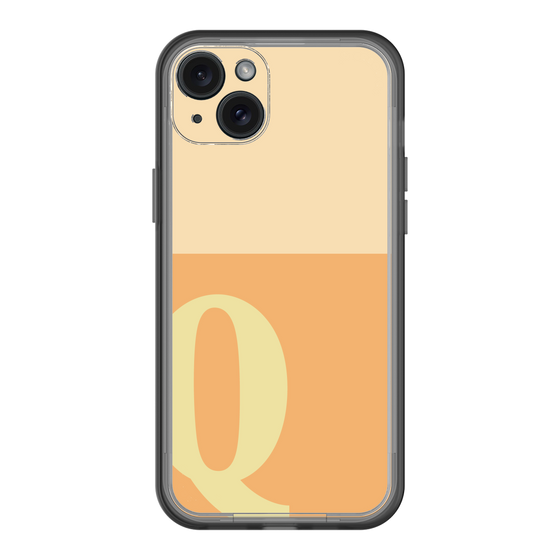 スリムプロテクションプレミアムケース［ オリジナル - initial two tone - Q orange ］