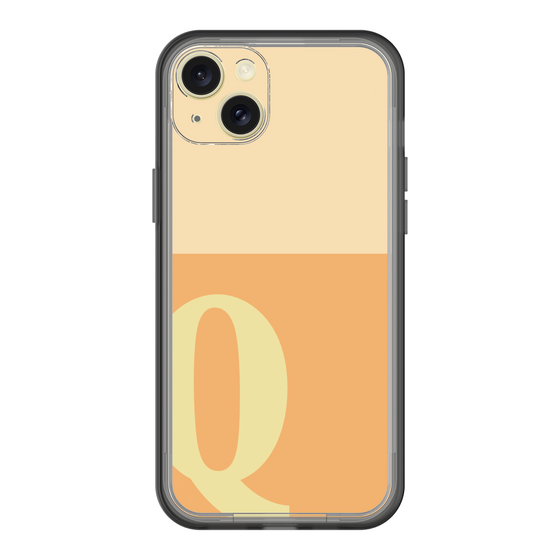 スリムプロテクションプレミアムケース［ オリジナル - initial two tone - Q orange ］