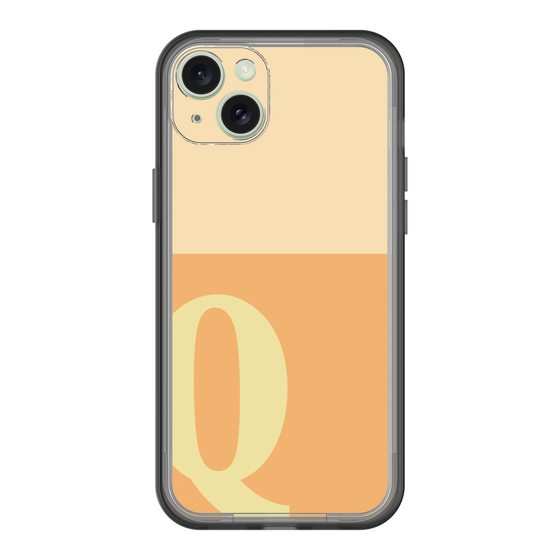 スリムプロテクションプレミアムケース［ オリジナル - initial two tone - Q orange ］