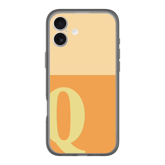 スリムプロテクションプレミアムケース［ オリジナル - initial two tone - Q orange ］