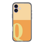 スリムプロテクションプレミアムケース［ オリジナル - initial two tone - Q orange ］