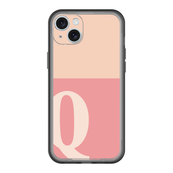 スリムプロテクションプレミアムケース［ オリジナル - initial two tone - Q pink ］