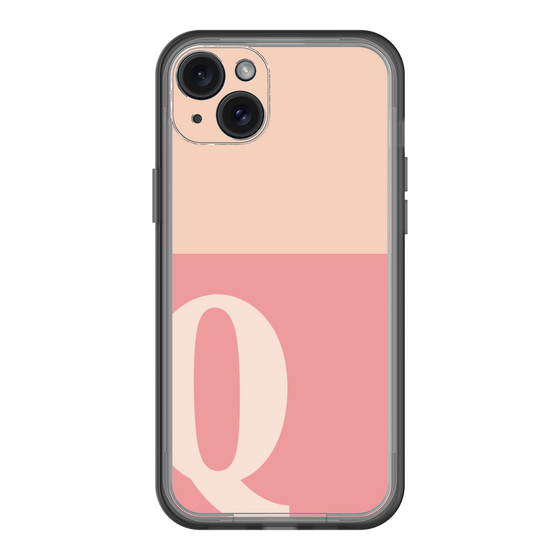 スリムプロテクションプレミアムケース［ オリジナル - initial two tone - Q pink ］