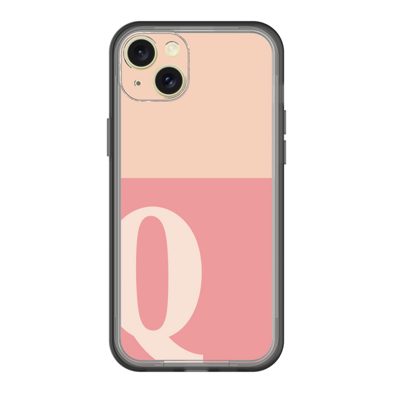 スリムプロテクションプレミアムケース［ オリジナル - initial two tone - Q pink ］