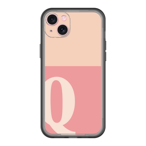 スリムプロテクションプレミアムケース［ オリジナル - initial two tone - Q pink ］