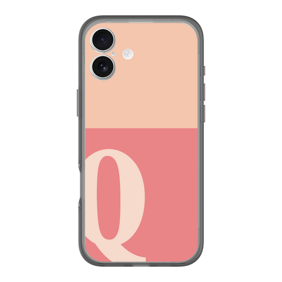 スリムプロテクションプレミアムケース［ オリジナル - initial two tone - Q pink ］